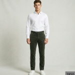 RAYMOND 45 % FINE COTTON BLENDED FABRIC GREEN COLOUR SOLID PATTERN UNSTITCHED TROUSER FABRIC OF 1.25 MTS / VV2850