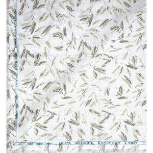 Weaves Empire 100% Genuine European Linen with 100 LEA count Green colour Printed Unstitched Shirt Fabric - 1.60 Mts / VV2197