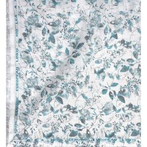 Weaves Empire 100% Genuine European Linen with 100 LEA count Blue colour Printed Unstitched Shirt Fabric - 1.60 Mts / VV2191