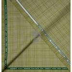 RAYMOND SUPER 100's AUSTRALIAN MERINO WOOL FINE FABRIC PEAR (GREEN) COLOUR CHECKERED PATTERN UNSTITCHED SUIT FABRIC OF 3.25 MTS/ VV2820