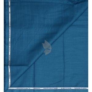Siyaram's 100% Superfine Cotton Azure (Blue) colour with Solid Pattern Unstitched Shirt Fabric of 1.6 Mts / VV2357T