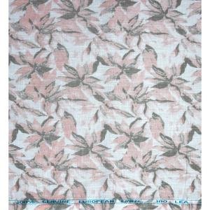 Weaves Empire 100% Genuine European Linen with 100 LEA count Peach colour Printed Unstitched Shirt Fabric - 1.60 Mts / VV2189
