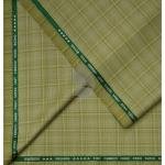 RAYMOND SUPER 100's AUSTRALIAN MERINO WOOL FINE FABRIC PEAR (GREEN) COLOUR CHECKERED PATTERN UNSTITCHED SUIT FABRIC OF 3.5 MTS/ VV2821