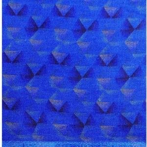 J.Hampstead 60 LEA 100 % European Linen Royal Blue Colour Unstitched Shirt Fabric -1.60 metres / Jh-18-100-Linen-60lea-RoyalBlue-Shirt-1.60mts-19119