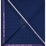 RAYMOND 51% WOOL RICH WITH AUSTRALIAN MERINO WOOL BLENDED STRETCH FABRIC ROYAL BLUE COLOUR CHECKERED PATTERN UNSTITCHED SUIT FABRIC OF 3 MTS / VV2829