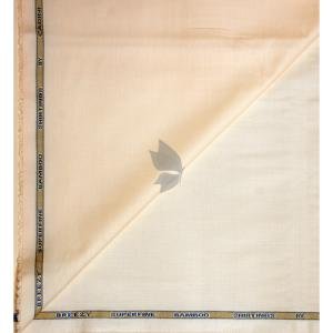 Siyaram's Bamboo Blended with Anti Bacterial benefits Plain pattern Beige (Champagne) Colour Unstitched Shirt Fabric of 1.6 Mts / VV2372A