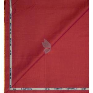 Raymond 100% Egyptian Giza Cotton (Premium Cotton) India Red (Red) colour Plain Pattern Unstitched Shirt Fabric of 1.60 meters / VV2383G