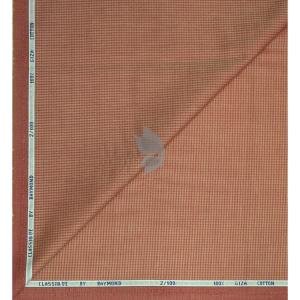 Raymond 100% Egyptian Giza Cotton Orange (Apricot) colour Jacquard Pattern Unstitched Shirt Fabric of 1.60 meters / VV2385P