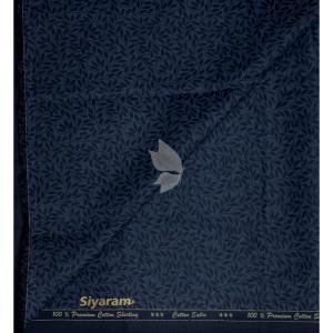Siyaram's European Print Collection with 100% Superfine Giza Cotton Dark Blue (Slate) Colour Unstitched Shirt Fabric of 1.6 Mts / VV2439