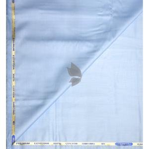 J.Hampstead Moretti Premium Egyptian Collection with 100% Giza Cotton Light Blue (Pale Blue) colour Plain Pattern Unstitched Shirt Fabric of 1.6 mts - Made In Italy / VV2455