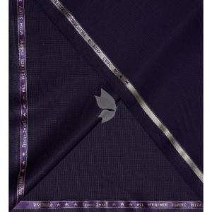 Raymond Australian Merino Wool Blended with All weather Jacquard pattern Dark Blue (Egg Plant) Unstitched Suit Fabric of 3.25 meters / VV2587