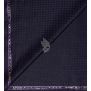 Raymond Australian Merino Wool Blended with All weather Jacquard pattern Dark Blue (Egg Plant) Unstitched Trouser Fabric of 1.25 meters / VV2578