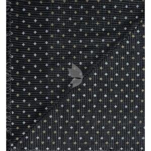 J.Hampstead 100% Pure Giza Cotton Printed pattern Black colour Unstitched Shirt Fabric of 1.6 meters / VV2392AC