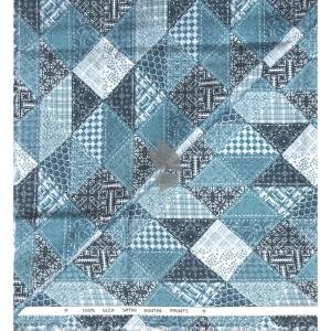 J.Hampstead 100% Pure Giza Cotton Printed pattern Multi colour Unstitched Shirt Fabric of 1.6 meters / VV2392AD