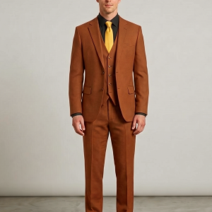 RAYMOND SUPER 70's AUSTRALIAN MERINO WOOL FABRIC FOR ROUND THE YEAR WEAR SEPIA (BROWN) COLOUR JACQUARD PATTERN UNSTITCHED SUIT FABRIC OF 3.5 MTS/ VV2824