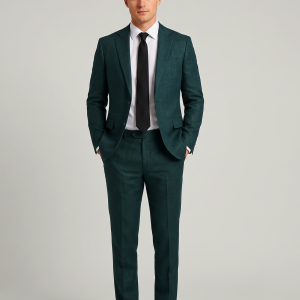 RAYMOND AUSTRALIAN MERINO WOOL BLENDED FABRIC FOR ALL SEASONS WEAR JADE COLOUR MATTY PATTERN UNSTITCHED SUIT FABRIC OF 3.25 MTS / VV2835