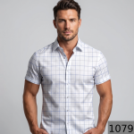 Siyaram's Jacquard Self Design Cotrich Collection White Checkered Shirt Fabric - 1.60 Mts / VV1079
