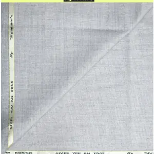 Siyaram's Viscose Blend Self Design Grey Colour Unstitched Trouser Fabric - 1.20 Mts / VV1086