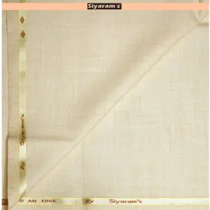 Siyaram's Viscose Blend Self Design Gold (Tan) Colour Unstitched Trouser Fabric - 1.20 Mts / VV1091