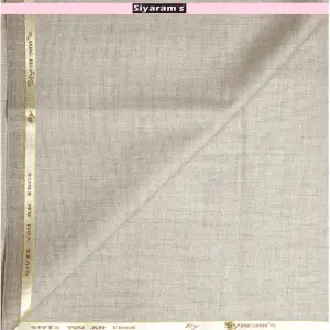 Siyaram's Viscose Blend Self Design Beige (Cream) Colour Unstitched Trouser Fabric - 1.20 Mts / VV1092
