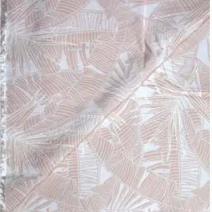 J.Hampstead Viscose Blended Crushable Pink (Taupe) Colour Printed Unstitched Shirt Fabric - 1.60 Meters / VV1104