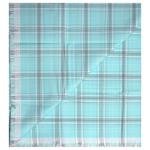 J. Hampstead Premium 100% Giza Cotton Blue Checkered Shirt Fabric 1.6 Mts / VV1186