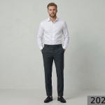 Raymond 100% Pure Wool (All Wool) Grey Color Solid Unstitched Trouser Fabric - 1.30 Mts / VV2022