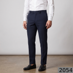Raymond 100% Pure Wool (All Wool) Jacquard Navy Blue Color Unstitched Trouser Fabric - 1.25 Mts / VV2054