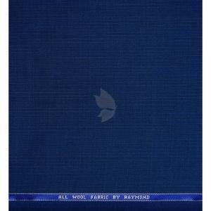 Raymond 100% Pure Wool (All Wool) Striped Blue Color Unstitched Suit Fabric - 3.5 Mts / VV2072