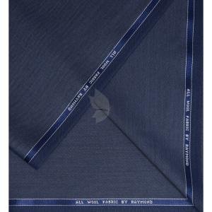 Raymond 100% Pure Wool (All Wool) with GABARDINE Weaving Plain Blue Color Unstitched Suit Fabric - 3.5 Mts / VV2108