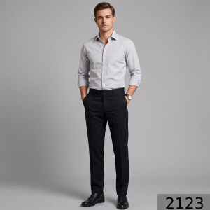 Raymond 100% Pure Wool (All Wool) Navy Blue Color Solid Unstitched Trouser Fabric - 1.3 Mts / VV2123
