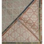 Raymond "CEREMONIA" Collection Wool Blended Peach with Jacquard and Floral design Unstitched Sherwani (Kurta) Fabric - 2.5 Mts - / VV2146