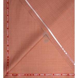 Raymond Super 100's Merino Wool made from Soft and Gentle Fabric Peach Plain Unstitched Suit Fabric - 3 meters / VV2152