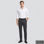 Raymond 45% Merino Wool Grey colour with Striped design Unstitched Trouser Fabric - 1.3 meters / VV2158