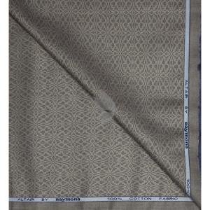 Raymond 100% Premium (Giza) Cotton Jacquard Grey colour Unstitched Shirt Fabric - 1.60 mts / VV2208