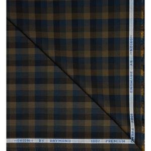 Raymond 100% Premium (Giza) Cotton Checkered Multicolour Unstitched Shirt Fabric - 1.60 mts / VV2233