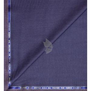 Raymond 35% Vicose blended Limed Spruce Blue (Blue) colour fine fabric with All Weather Variant and Dotted Jacquard Weave unstitched Trouser Fabric - 1.25 Mts / VV2323