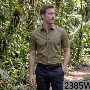 Raymond 100% Egyptian Giza Cotton Green colour Jacquard Pattern Unstitched Shirt Fabric of 1.60 meters / VV2385W
