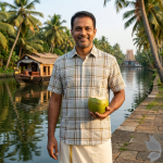 J.Hampstead Moretti Premium Egyptian Collection with 100% Giza Cotton Green (Sage) Colour Checkered Pattern Unstitched Shirt Fabric of 1.6 mts - Made In Italy / VV2525