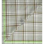 J.Hampstead Moretti Premium Egyptian Collection with 100% Giza Cotton Green (Sage) Colour Checkered Pattern Unstitched Shirt Fabric of 1.6 mts - Made In Italy / VV2525