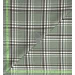 J.Hampstead Moretti Premium Egyptian Collection with 100% Giza Cotton Green (Emerald) Colour Checkered Pattern Unstitched Shirt Fabric of 1.6 mts - Made In Italy / VV2531