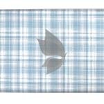 J.Hampstead Moretti Premium Collection with 100% Giza Cotton Light Blue (Pale Blue)  Checkered Pattern Unstitched Shirt Fabric of 1.6 mts - Made In Italy / VV2538