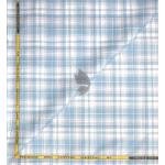 J.Hampstead Moretti Premium Collection with 100% Giza Cotton Light Blue (Pale Blue)  Checkered Pattern Unstitched Shirt Fabric of 1.6 mts - Made In Italy / VV2538