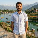 J.Hampstead Moretti Premium Egyptian Collection with 100% Giza Cotton White Colour Striped Pattern Unstitched Shirt Fabric of 1.6 mts - Made In Italy / VV2555