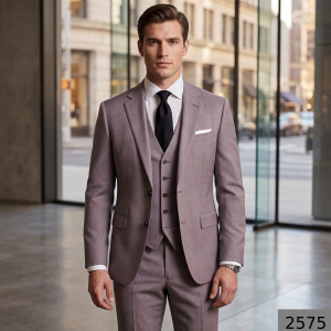 Raymond Super 70's Australian Merino Wool Fabric Round the Year Wear with Checkered Pattern Brown (Taupe) colour Unstitched Suit Fabric of 3.5 Meters / VV2575