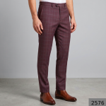 Raymond Super 70's Australian Merino Wool Fabric Round the Year Wear with Checkered Pattern Maroon (Rosewood) colour Unstitched Trouser Fabric of 1.3 Meters / VV2576