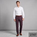 Raymond "Serenity" collection with 45% merino wool blended Rose wood color Checkered unstitched Trouser fabric of 1.25 meters / VV2747