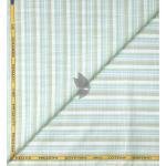 J.Hampstead Moretti Premium Egyptian Collection with 100% Giza Cotton Green Striped Pattern Unstitched Shirt Fabric of 1.6 mts - Made In Italy / VV2755