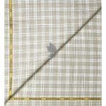 J.Hampstead Moretti Premium Egyptian Collection with 100% Giza Cotton Beige Checkered Pattern Unstitched Shirt Fabric of 1.6 mts - Made In Italy / VV2765