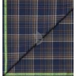 J.Hampstead Moretti Premium Egyptian Collection with 100% Giza Cotton Dark Blue colour Checkered Pattern Unstitched Shirt Fabric of 1.6 mts / VV2805
